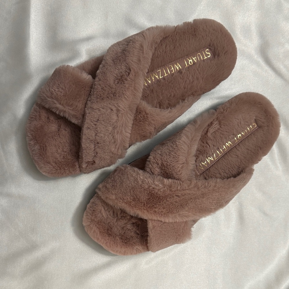 Stuart Weitzman Plush Roza  Lift Slide Chill